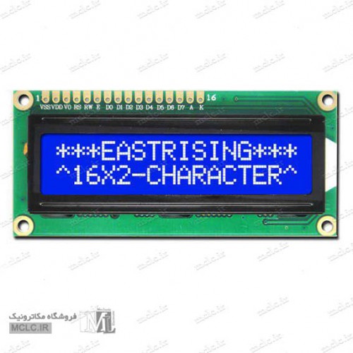 LCD کاراکتری 16*2  آبی با بک لایت 